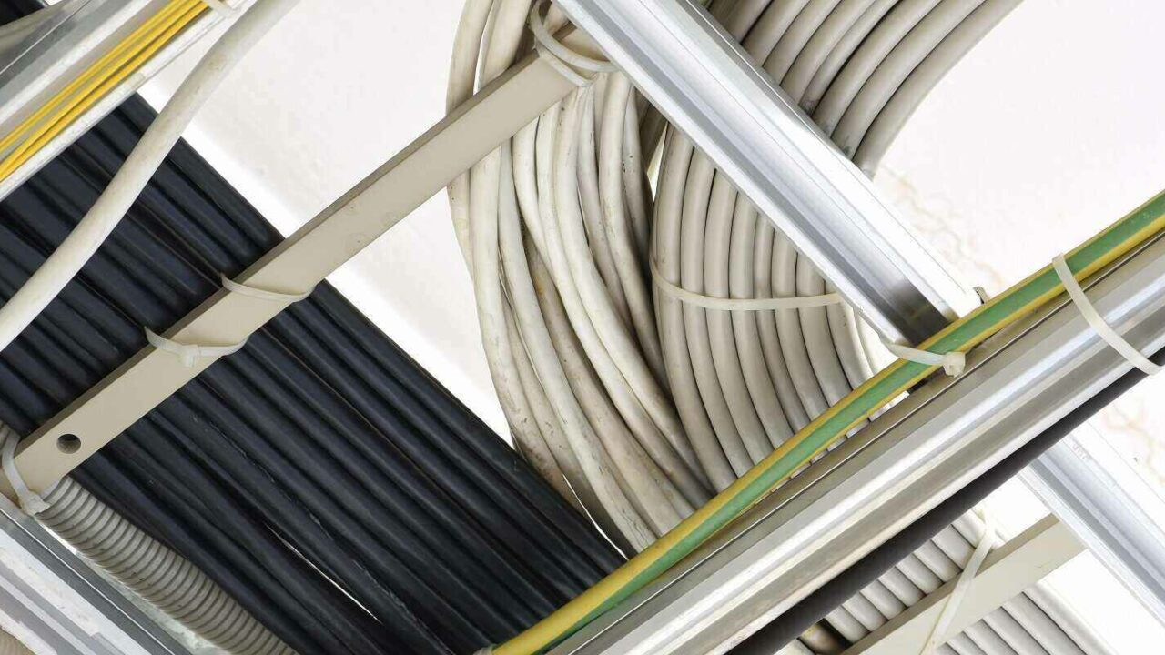 cable ducting in the building